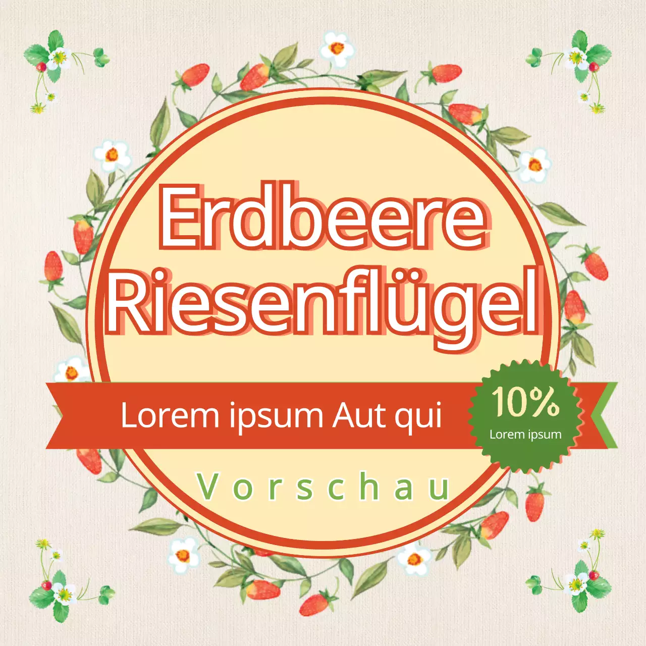 Warme rote und grüne Erdbeeren im Angebot