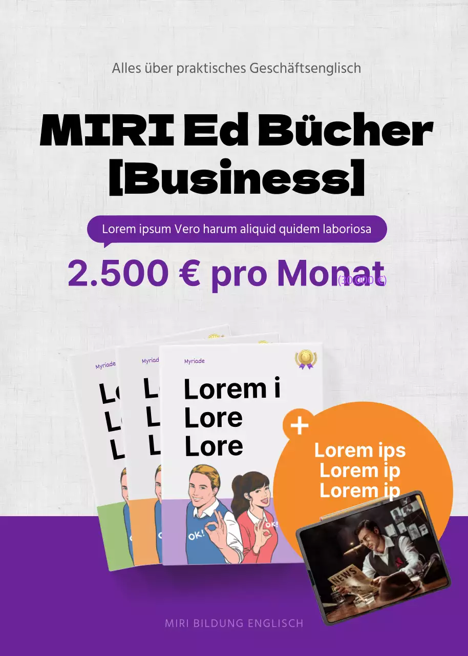 Schwarz-lila Kursbuch Jahresabonnement Rabattaktion