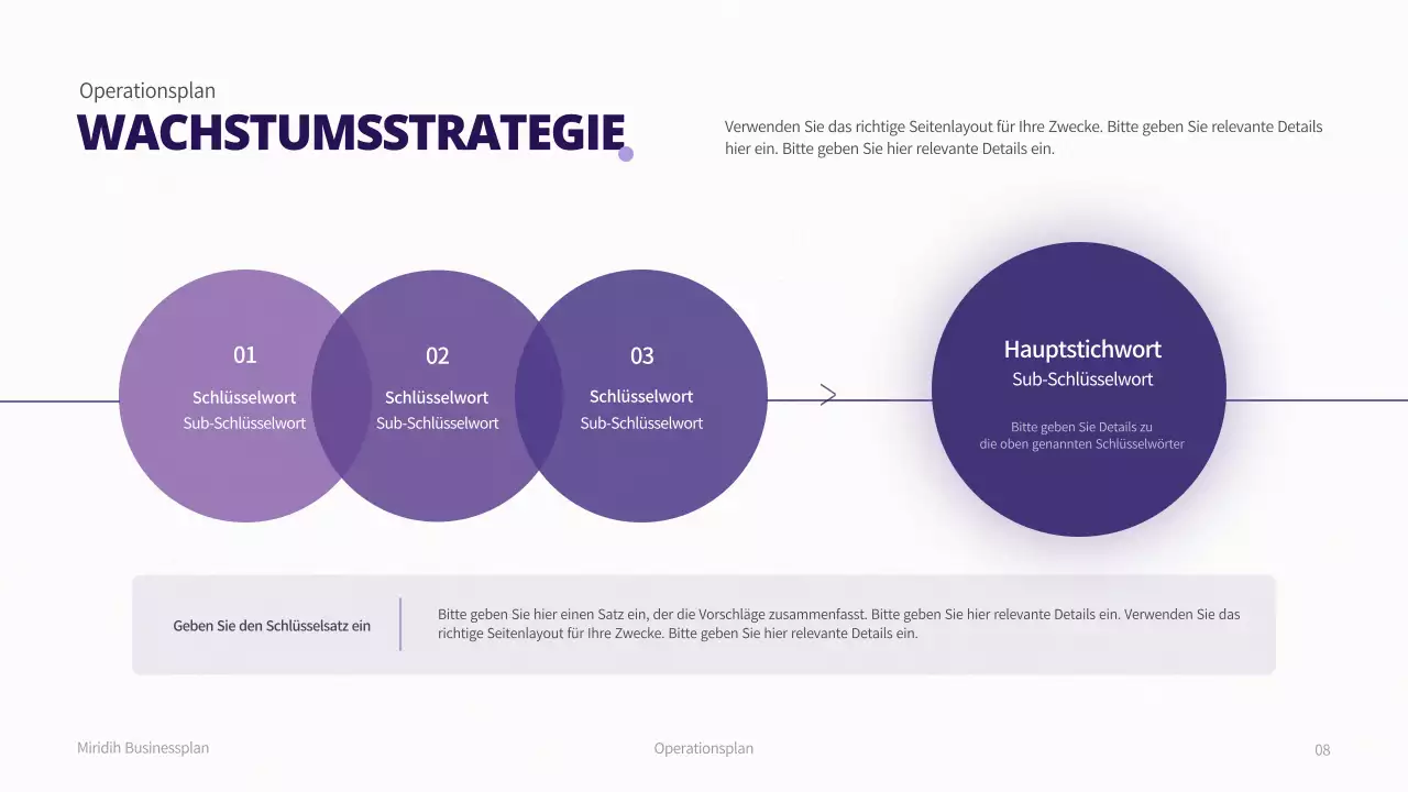 Geschäftsplan mit einem lila Farbverlaufs-Konzept