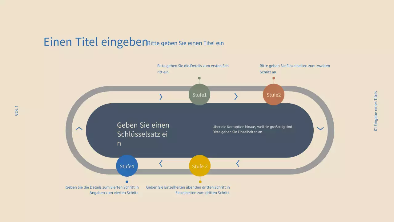 Gestaltung einer Roadmap-Karte mit einem lockeren Konzept