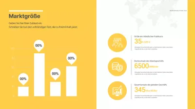 Gelbes und graues Balkendiagramm