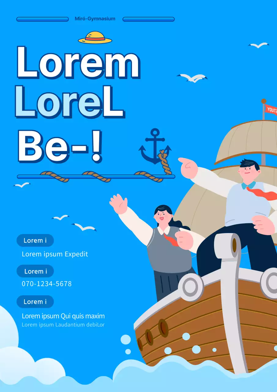 Beratungsstelle für die Mittelstufe mit hellblauem Piratenkonzept