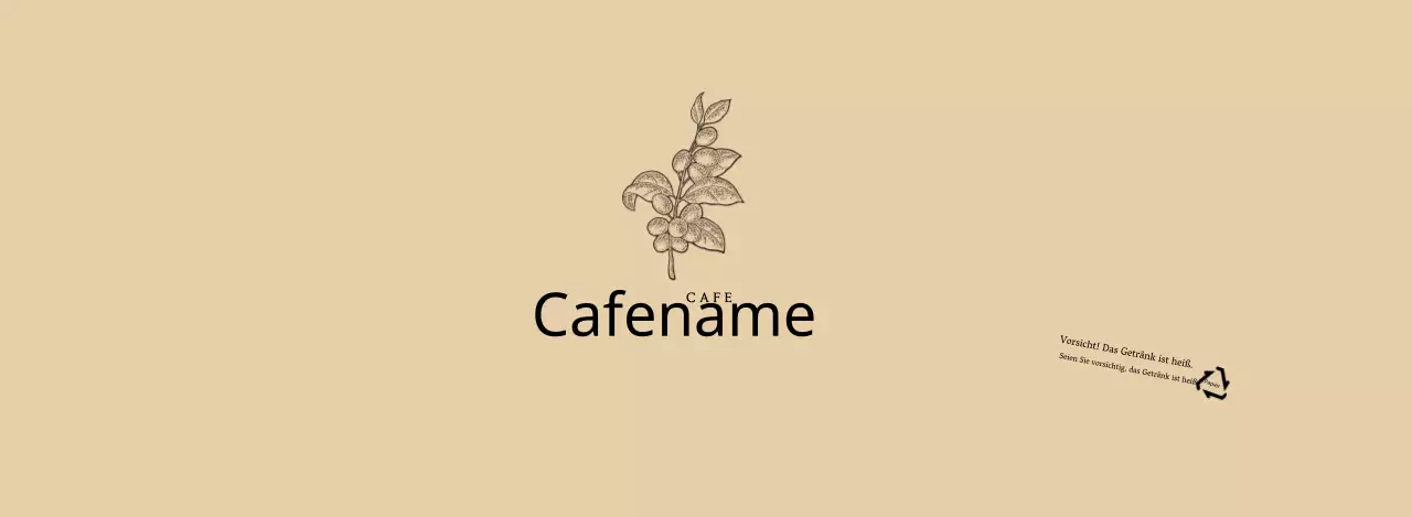 Beige botanische Blume Illustration