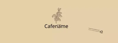 Beige botanische Blume Illustration