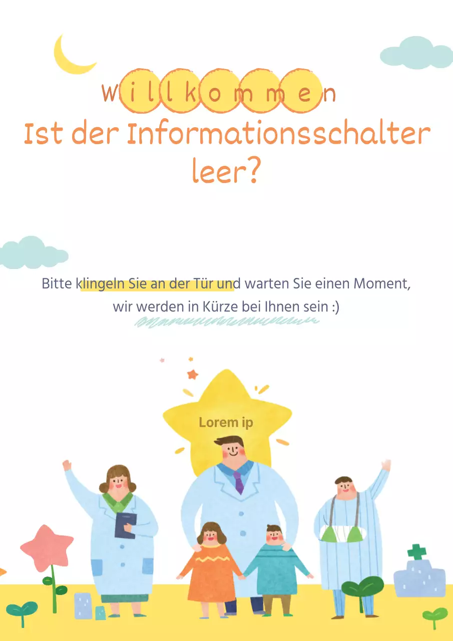 Aushänge im Krankenhaus