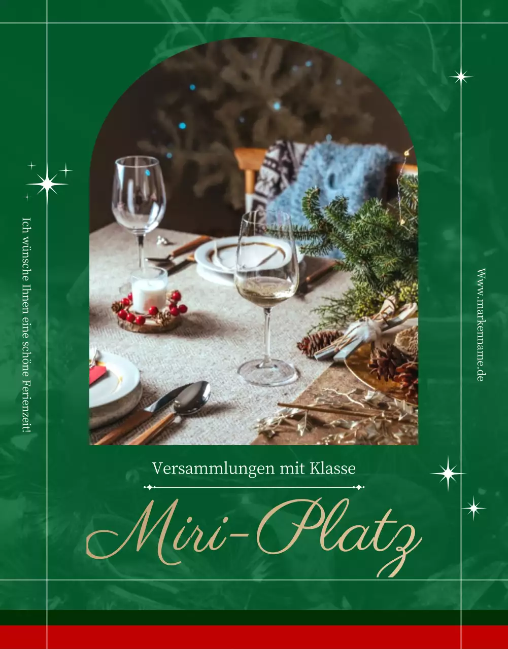 Einführung grüner und roter Mietflächen für Weihnachtsfeiern