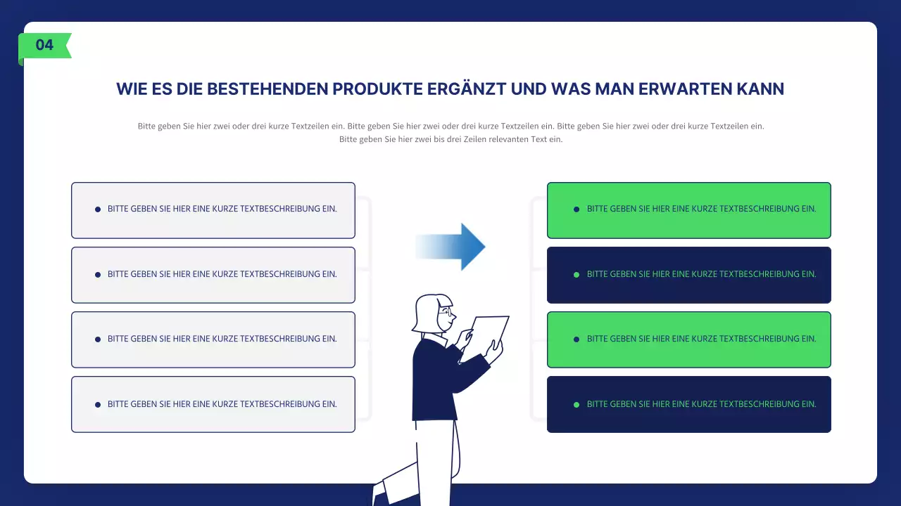 Sauberer Business-Illustrationsbericht in Marineblau