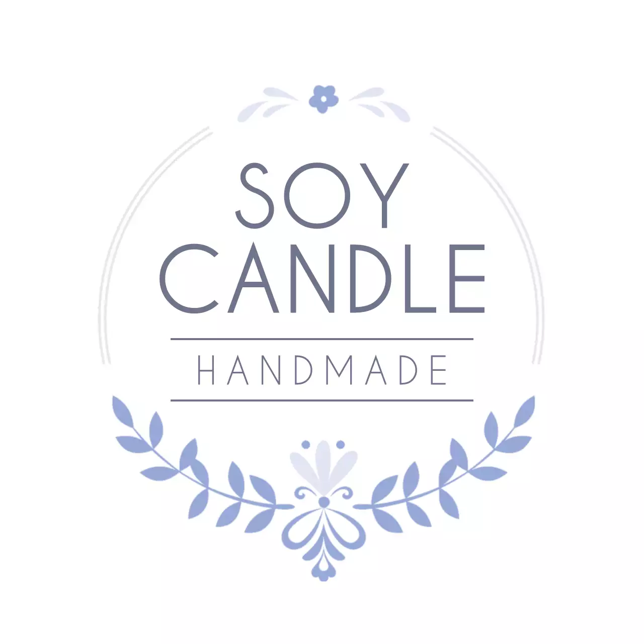 青 シンプル キャンドル ロゴ ファンシーバナー