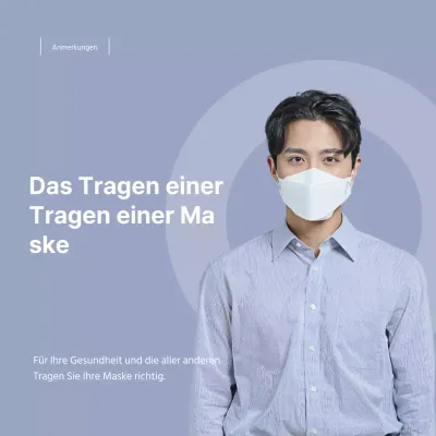 Entwerfen Sie ein Thema zum Tragen von Coronavirus-Masken