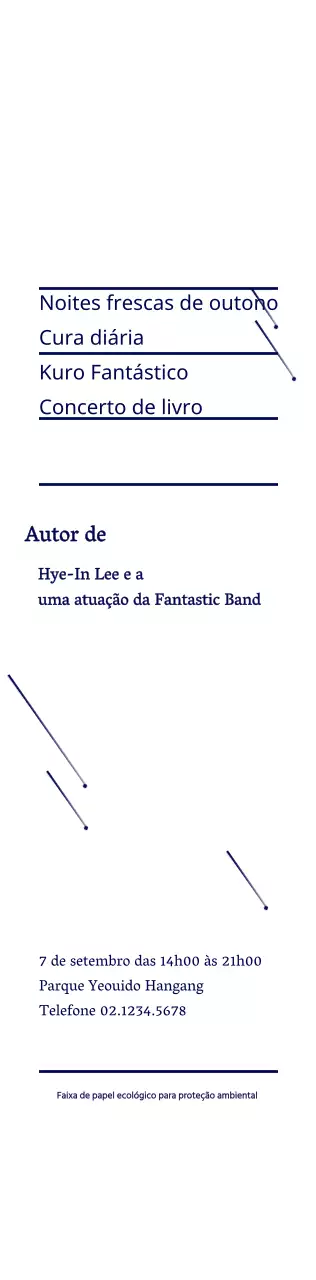 Livro de estilo de ilustração de estrela simples azul-marinho Anúncio de informação de concerto