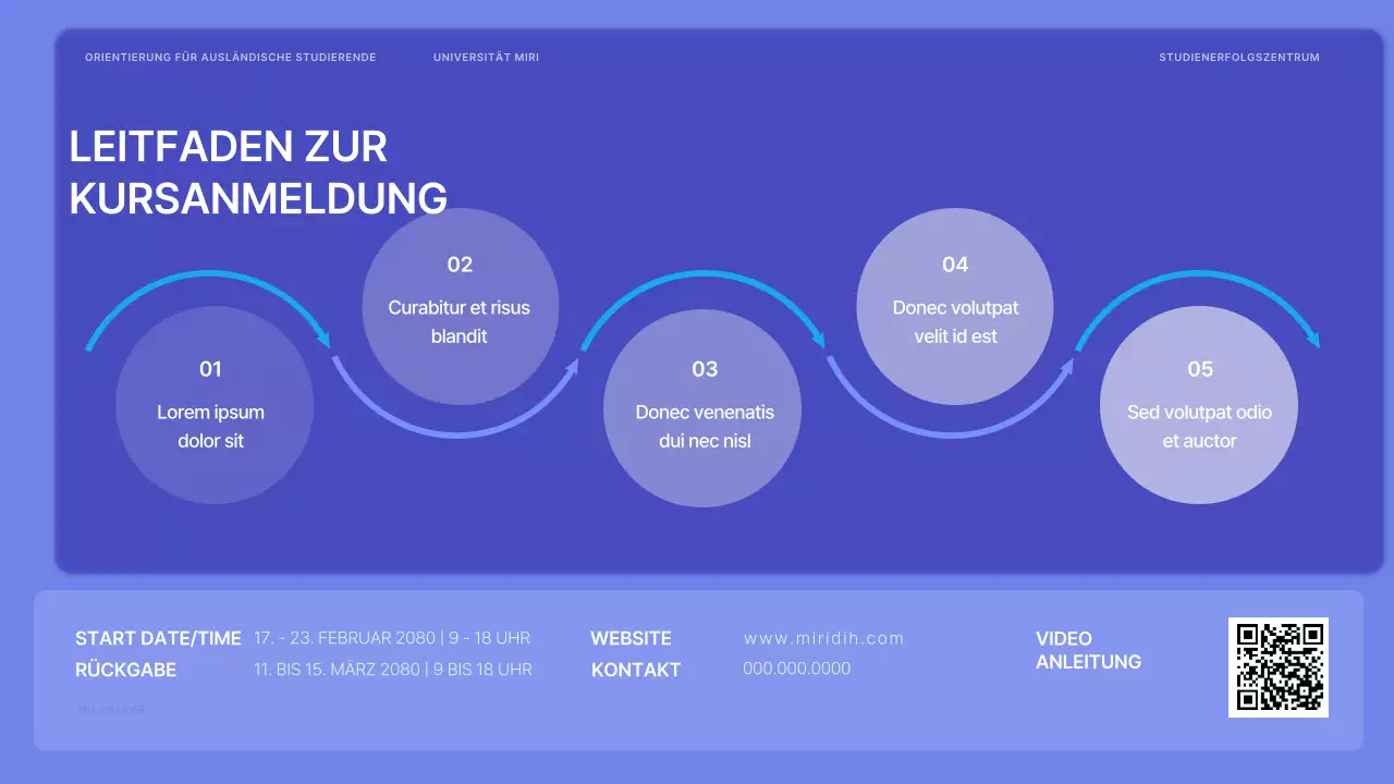 Orientierung für internationale Studenten in Mauve und Vibrant