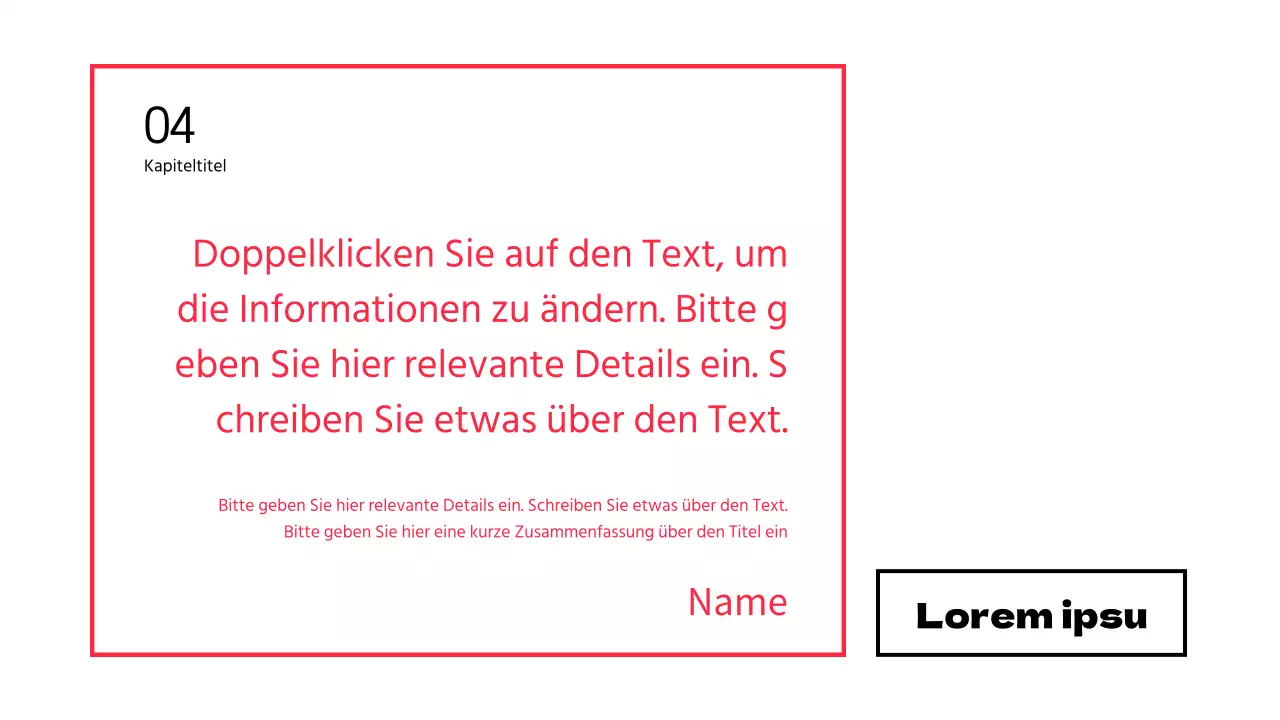 Diskussionsdarstellung der Texthervorhebung und des Fotolayouts in Rot