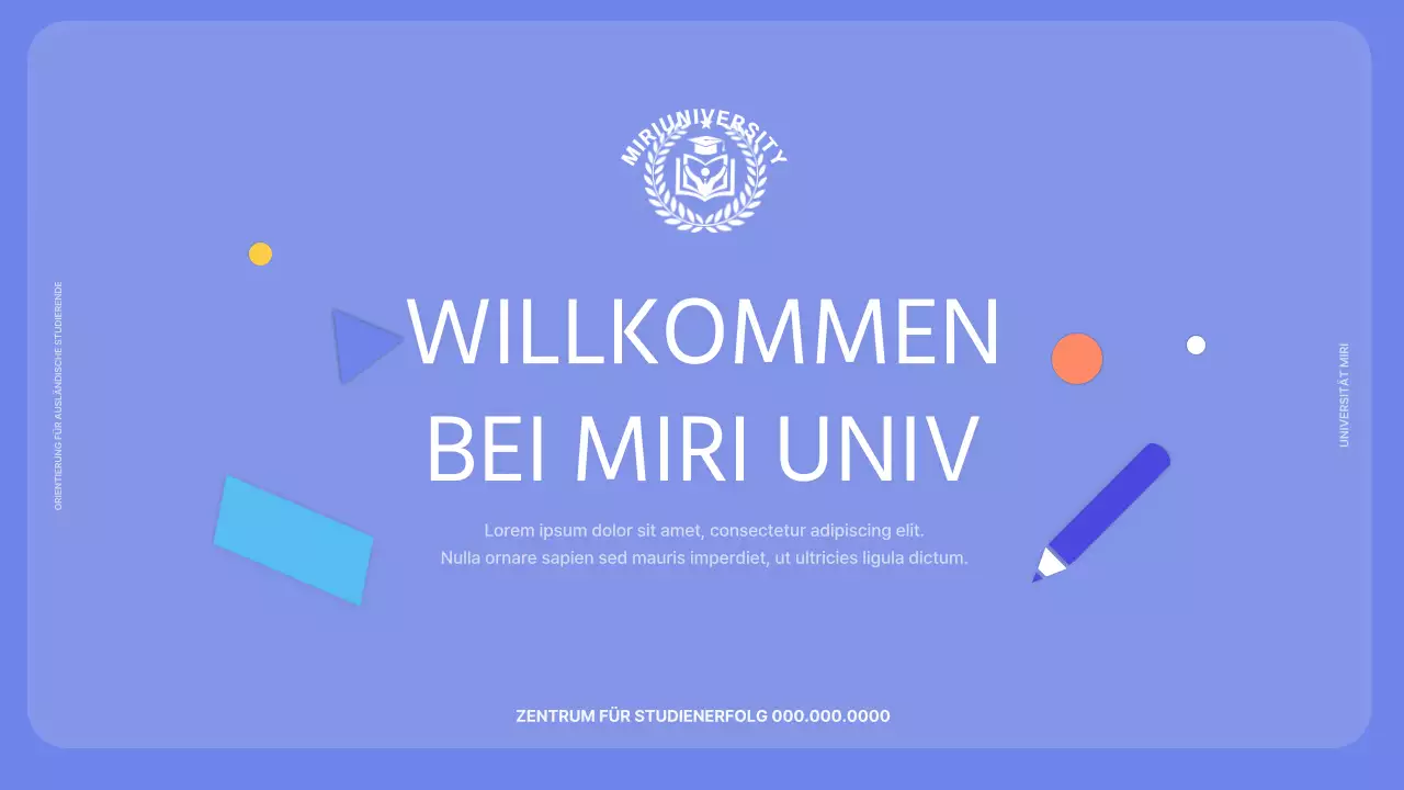 Orientierung für internationale Studenten in Mauve und Vibrant