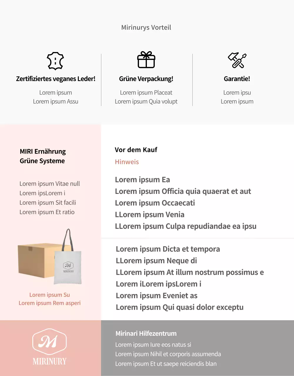 Rosa Hintergrund minimalistische vegane Tasche Details
