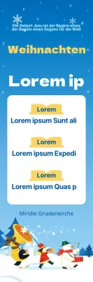 Hellblaues Schnee-Bibelschul-Weihnachtsbanner