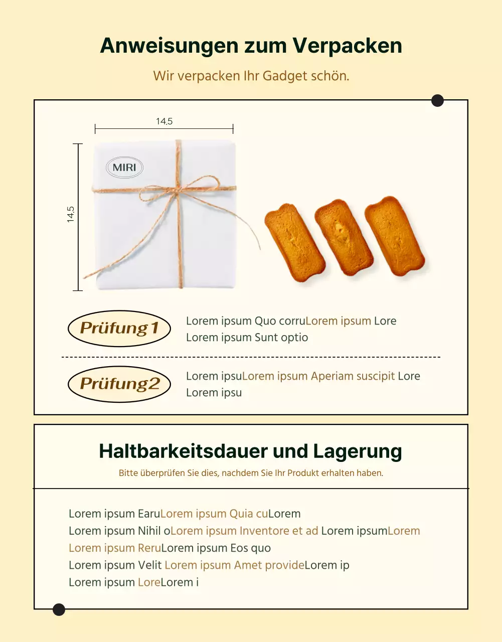 Präsentieren Sie die Informationen zu den Desserts in einem trendigen, elfenbeinfarbenen Café