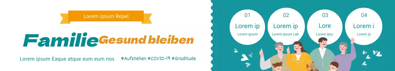 Blaue und gelbe Illustration sauber Impfstoff Förderung