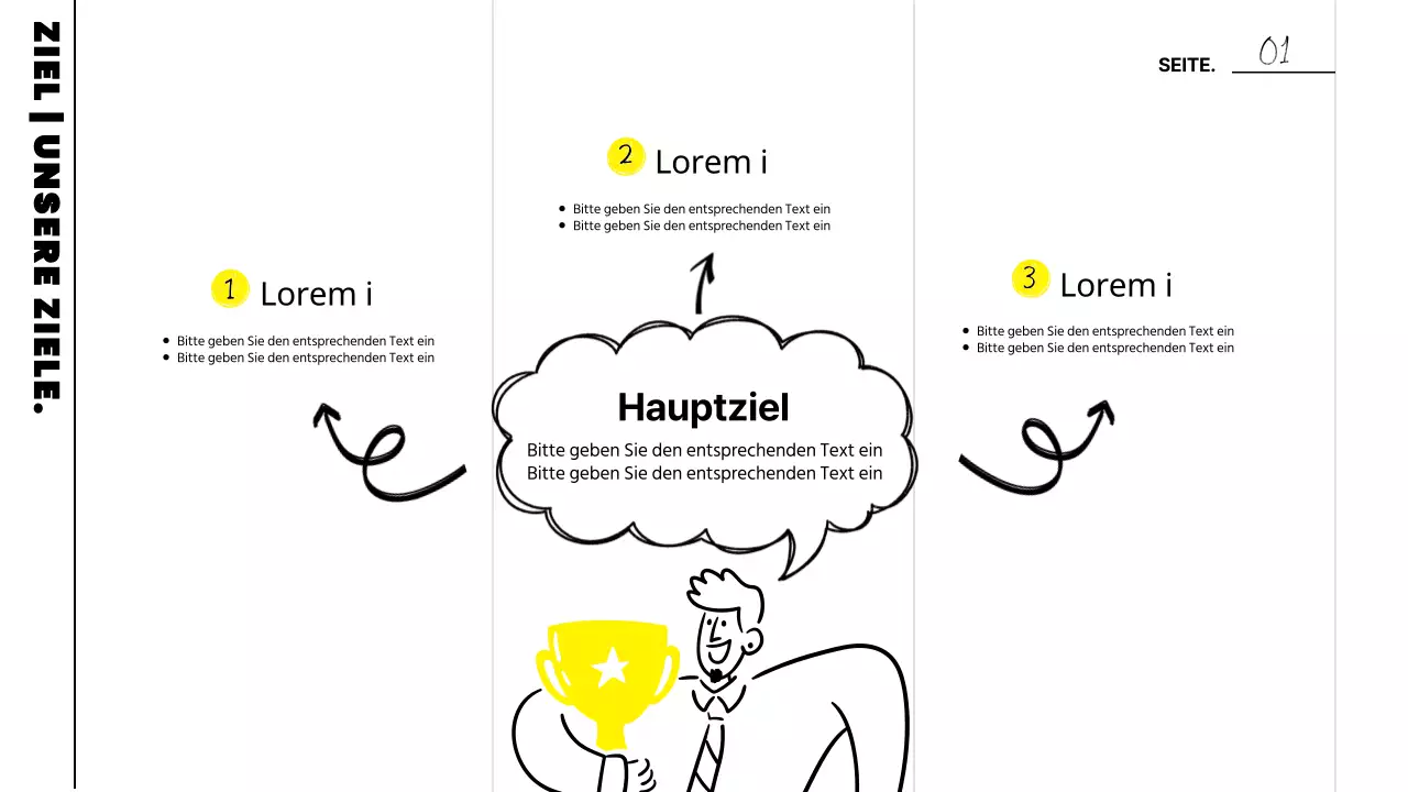 Studiensitzungsprotokolle mit weißer und gelber Hervorhebung