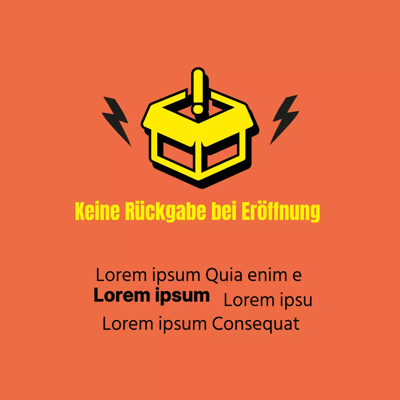 Keine Rückgabe bei Eröffnung