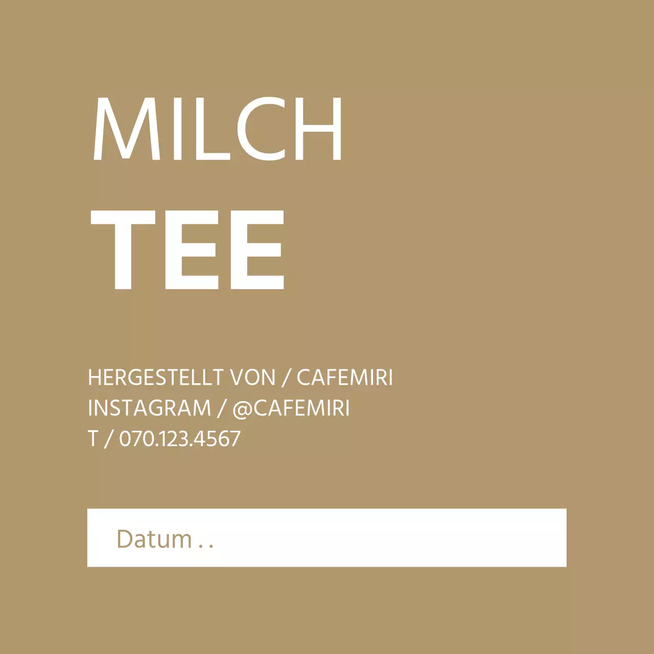 Braun Einfacher Text Kaffee