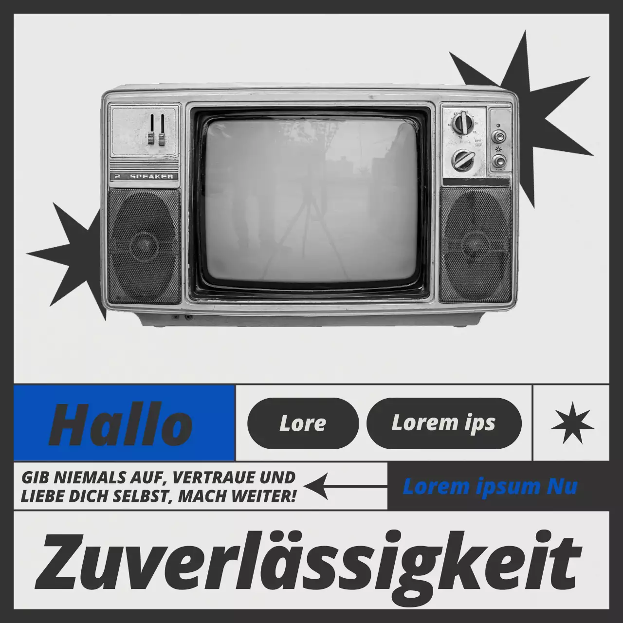 Ein angesagtes Konzept-Layout-Paket in Blau und Schwarz