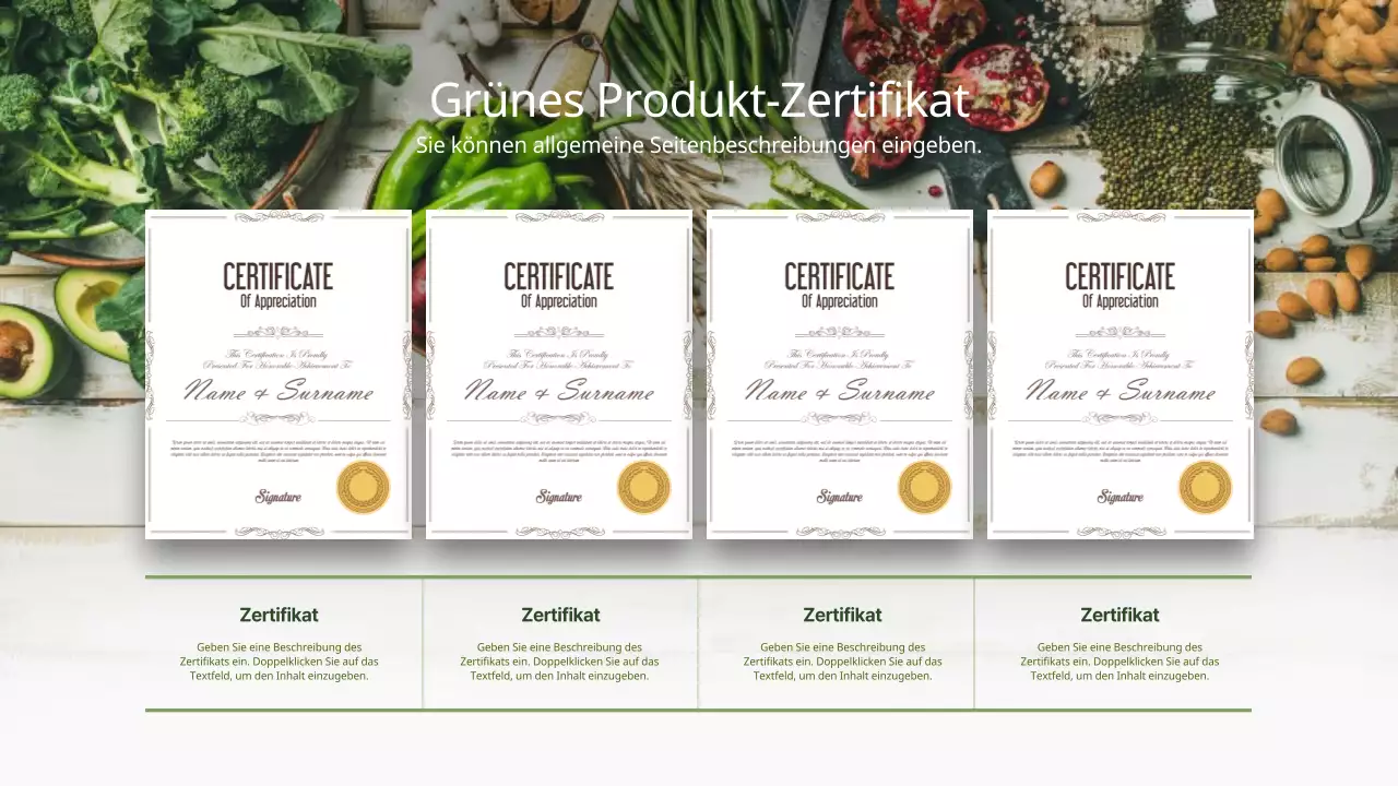 Naturalistic Green Business in Grün und Braun (Präsentation)