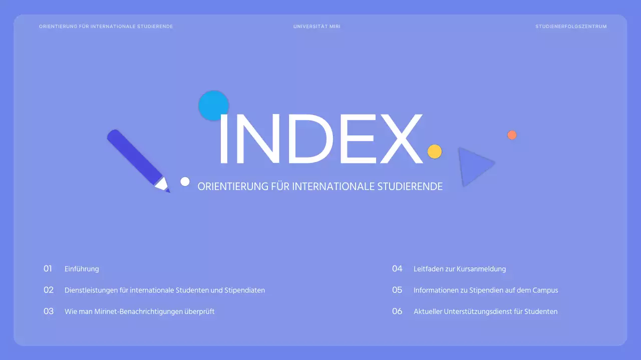Orientierung für internationale Studenten in Mauve und Vibrant
