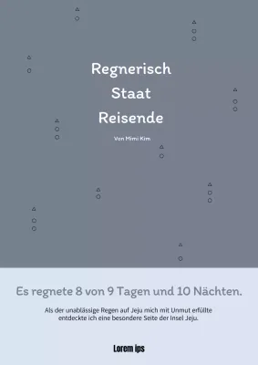 Ein hellgraues, einfaches, ikonisches Reiseprosa-Buch