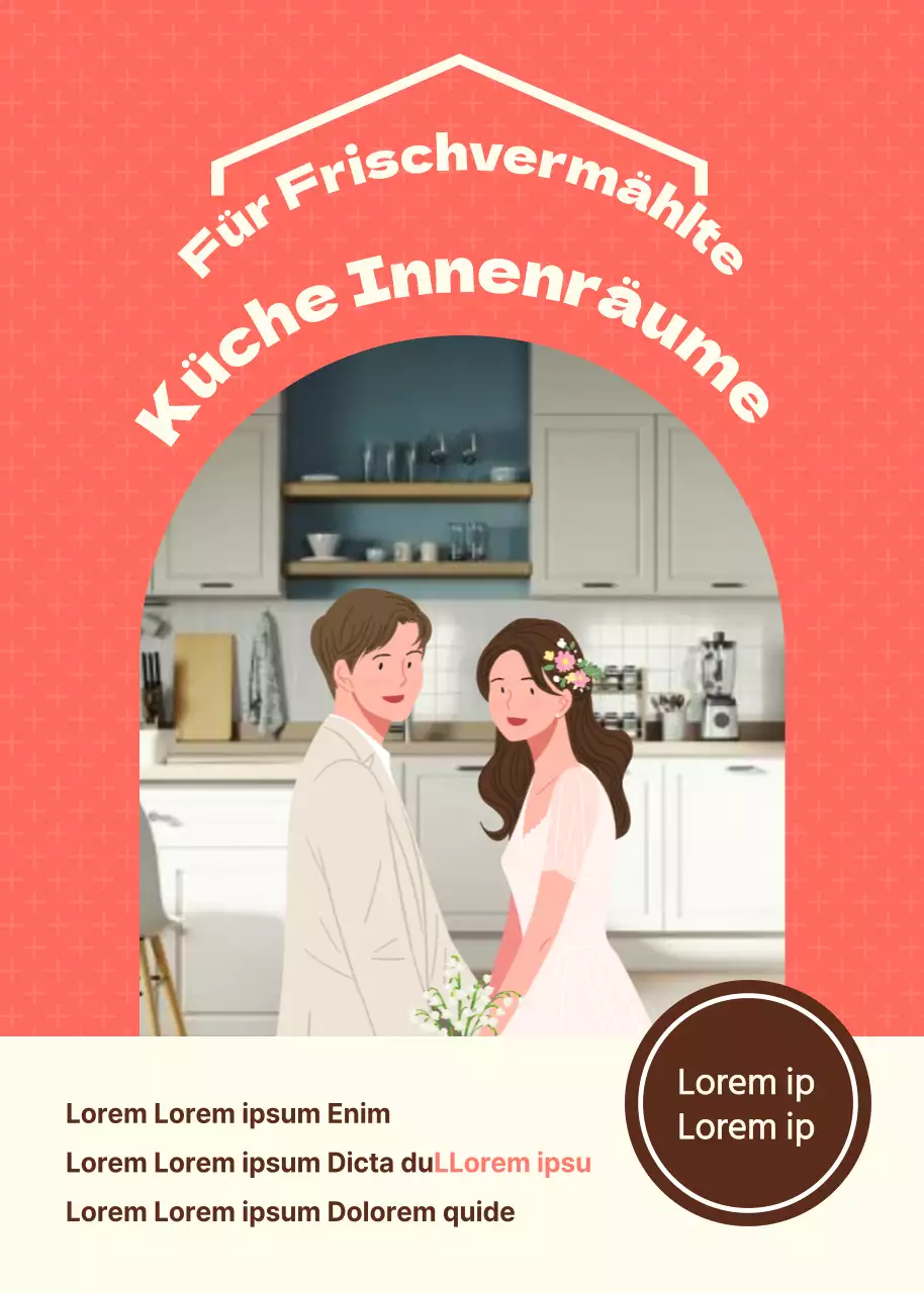 Ein Küchenevent für ein bunt gemischtes frisch vermähltes Paar