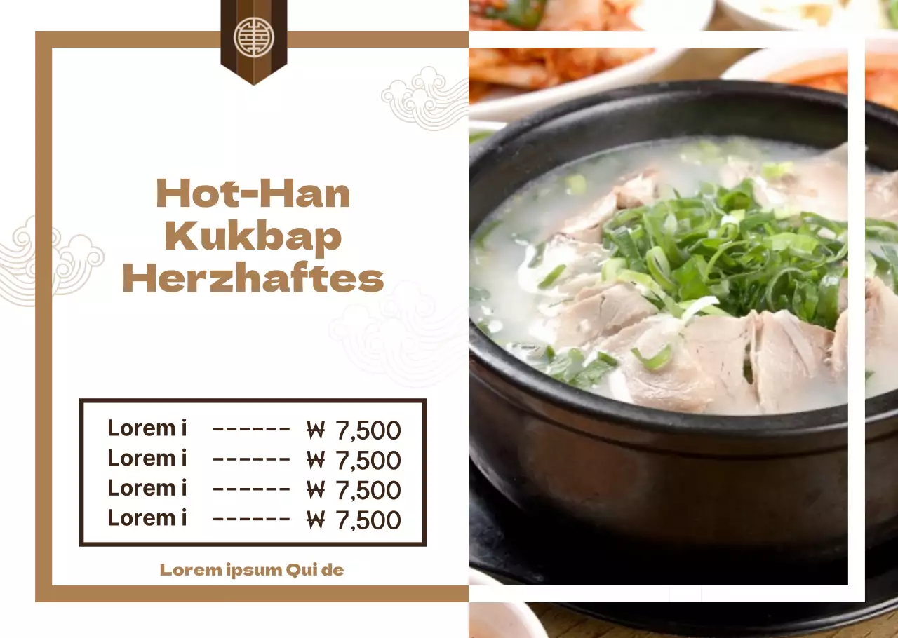 Braunes, traditionelles koreanisches Restaurant