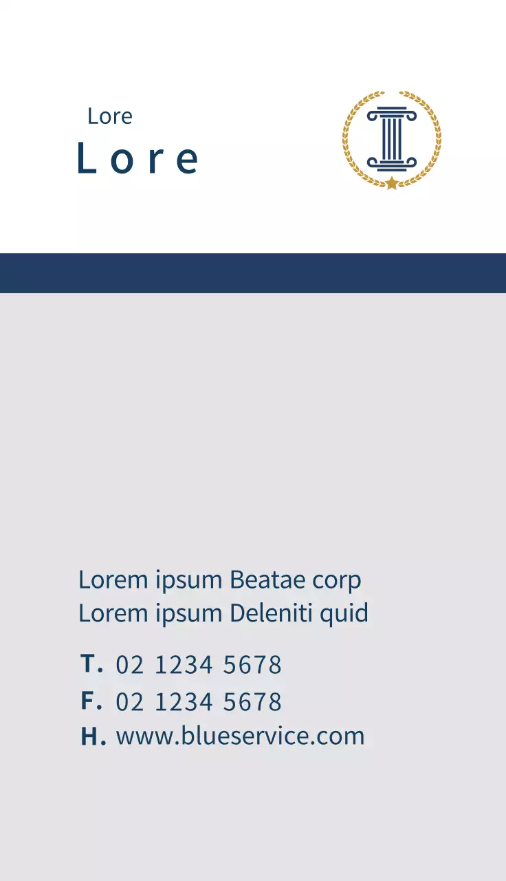 Blaues Logo saubere Anwaltskanzlei