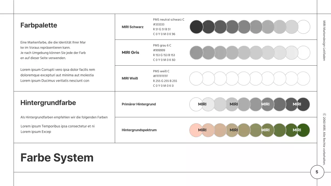 Markendesign-Richtlinien für ein minimalistisches Modul mit weißen und schwarzen Linien