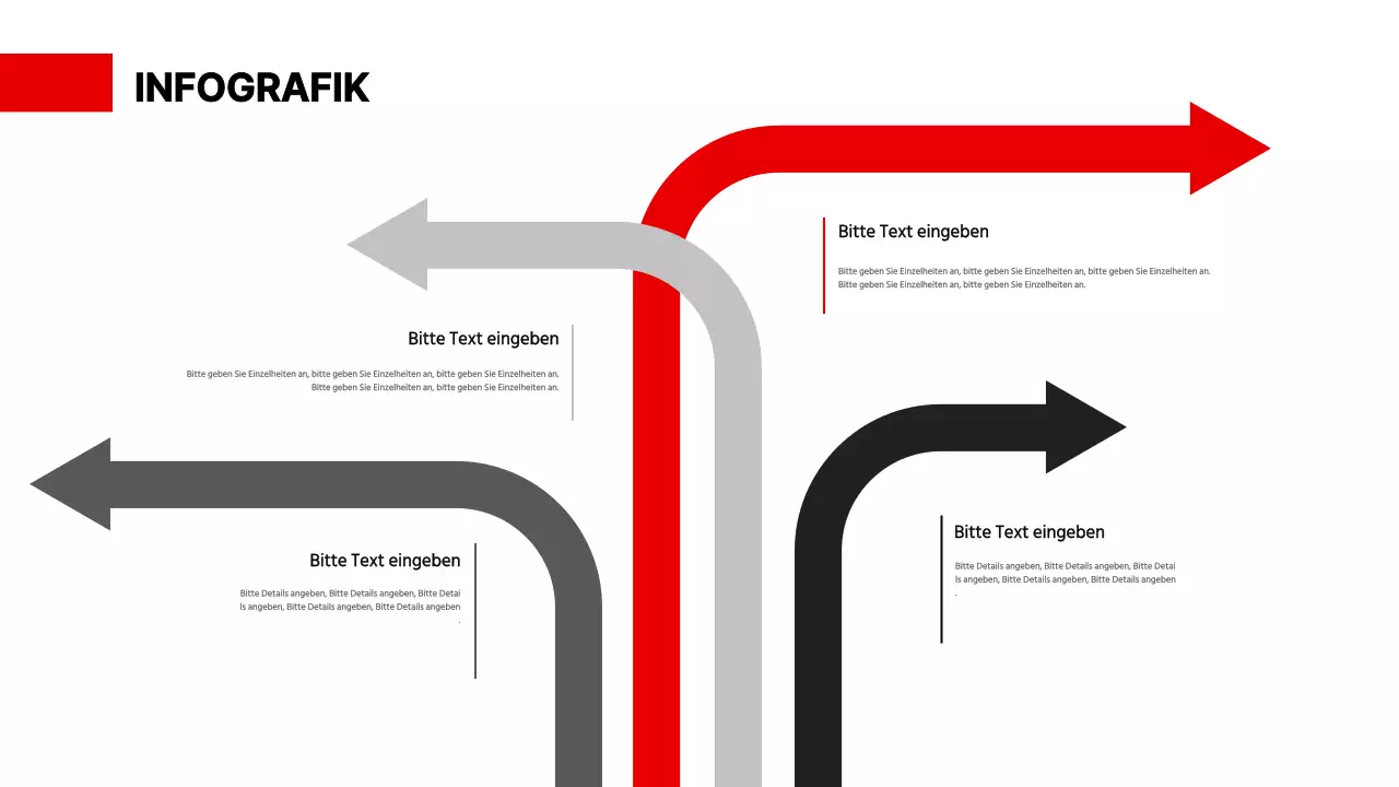 Ein einfaches Diagramm in Rot und Schwarz