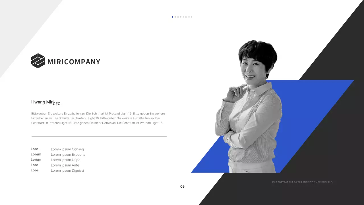 Diagonales Muster Bericht mit Schwarz-Blau-Ton