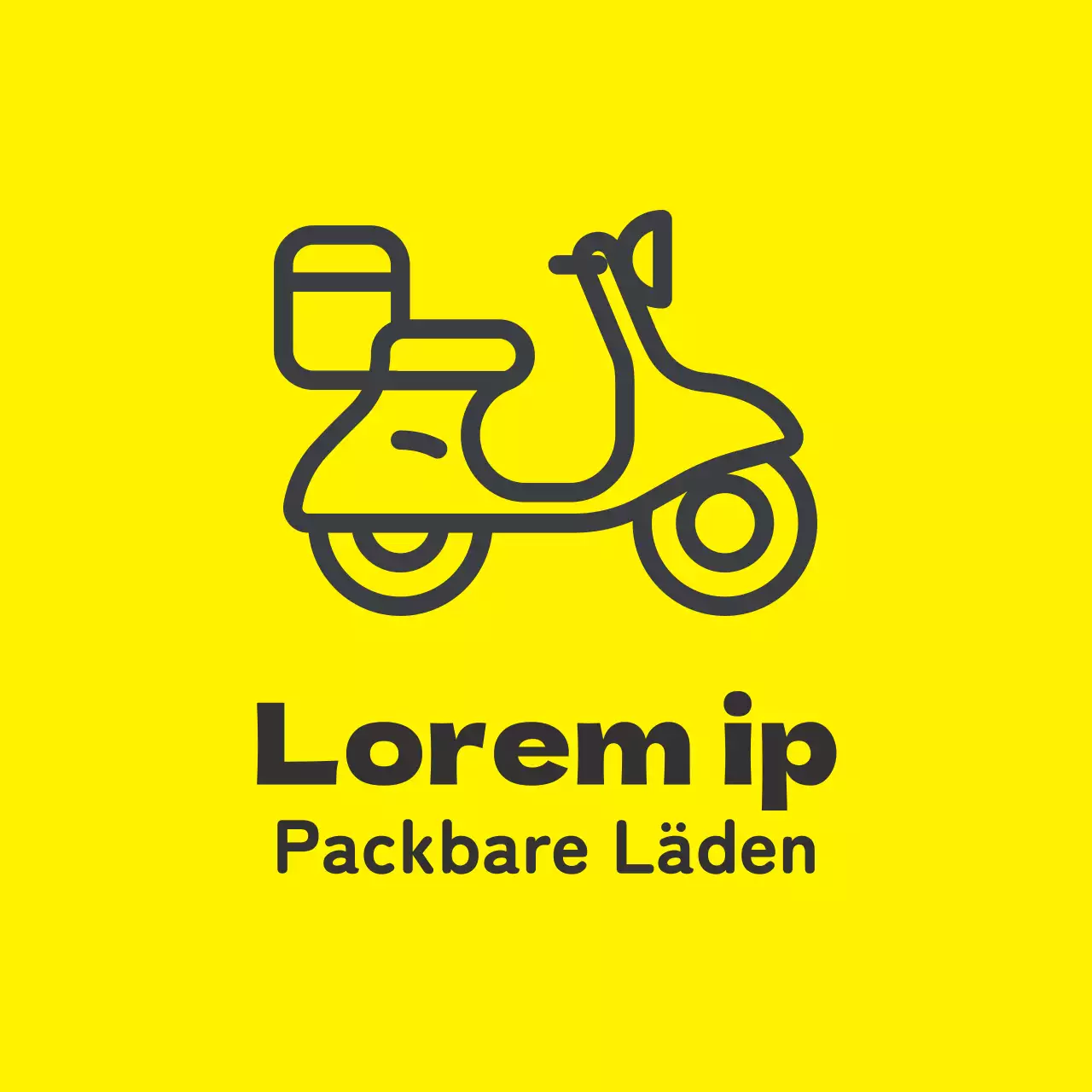 Gelbes, schwarzes, illustriertes, verpackbares Etikett für den Einzelhandel