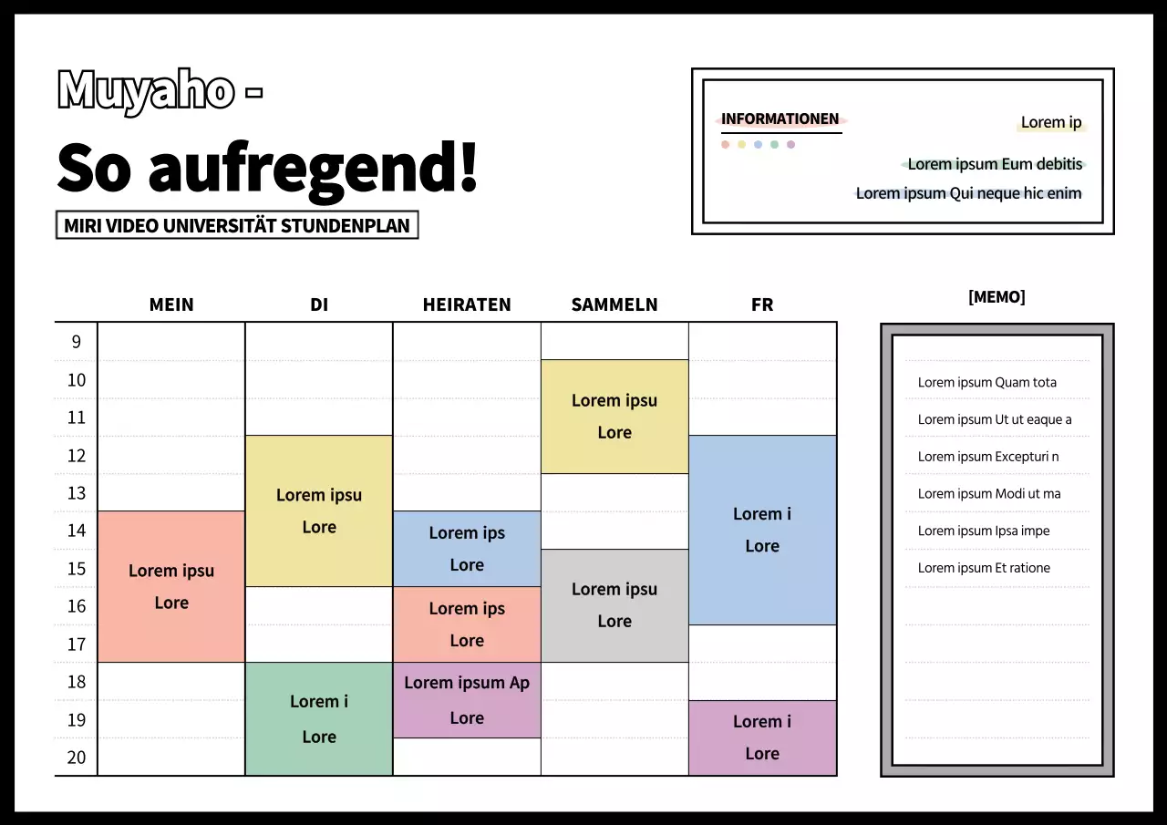 Ein sauberes Konzept Fahrplan in schwarz und weiß