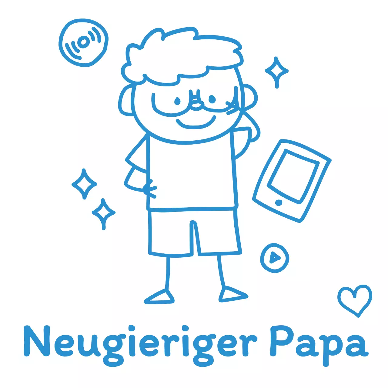 Familieneinführungskonzept mit einfachen und niedlichen Familienillustrationen im Doodle-Stil