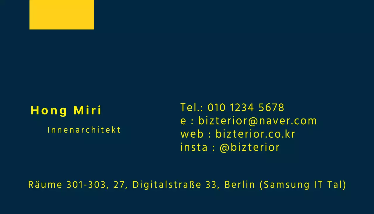 Gelbes blaues Logo sauberes Geschäft