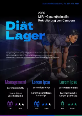 Blauer Titel hebt Diätanweisungen hervor