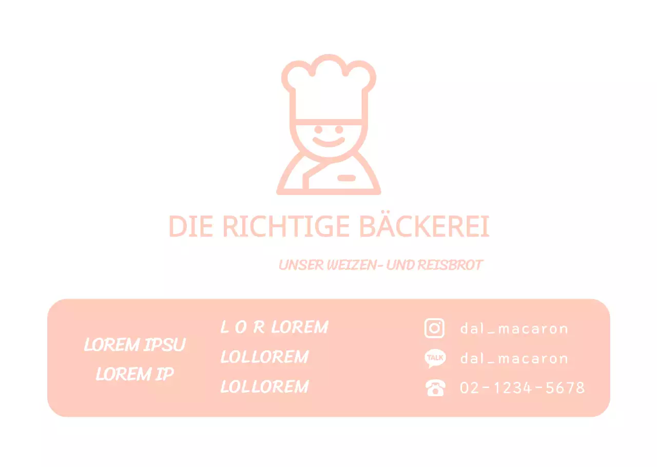 Rosa Chefkoch-Symbol Transparentes Plakat für Bäckerei mit Öffnungszeiten