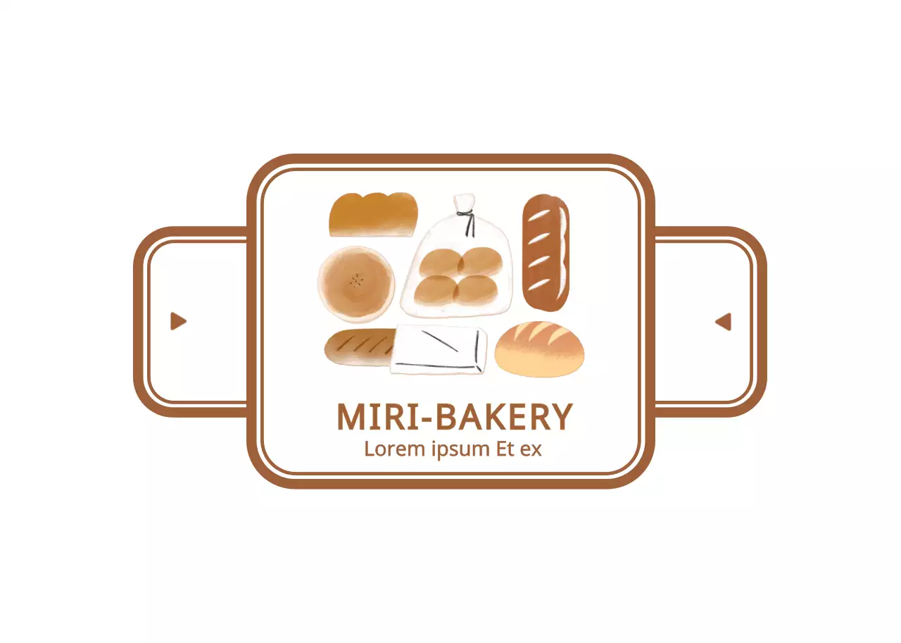 Niedlicher Brot-Illustrationsstil mit warmen braunen Farben Danke für Ihre Bestellung