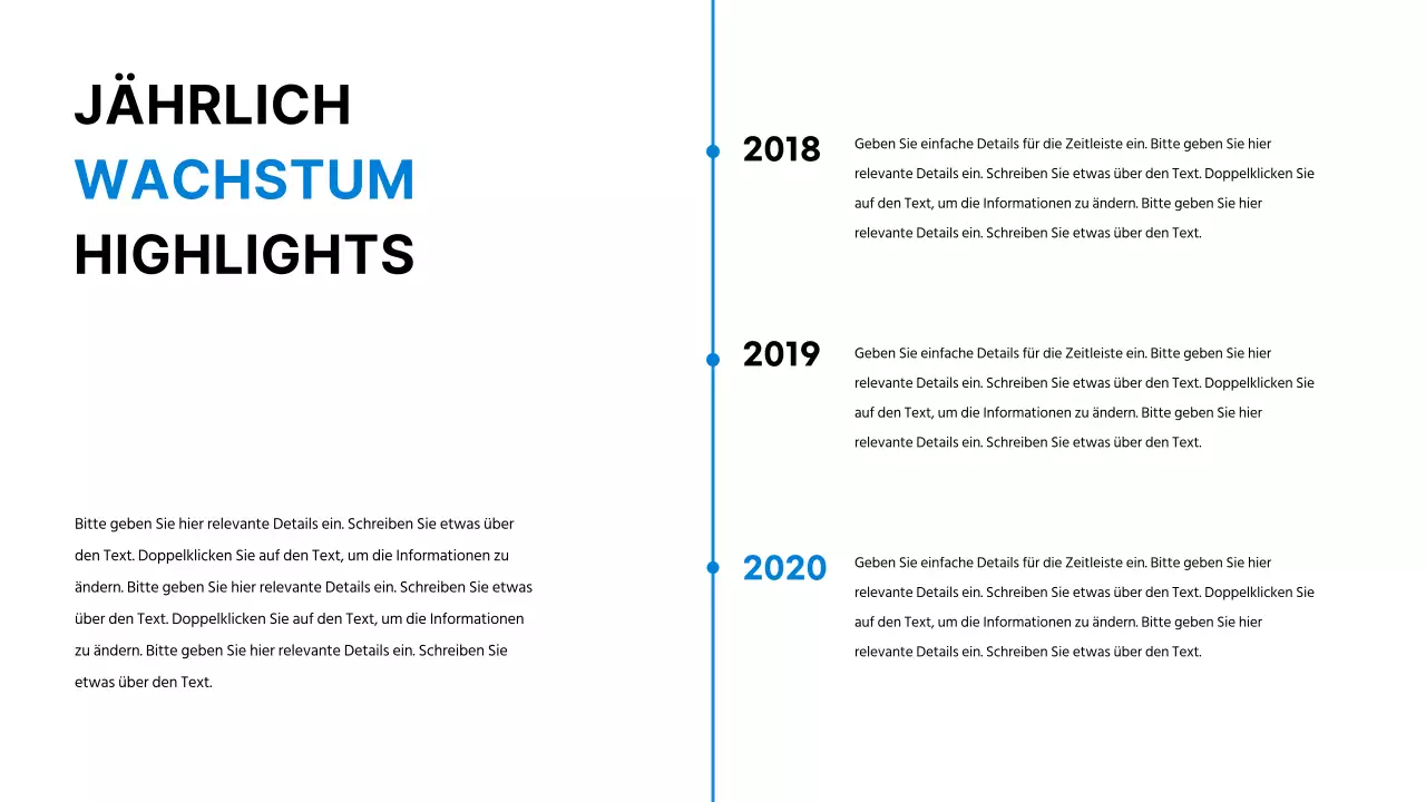 Einfache blaue Zeitleiste Geschichte Infografik