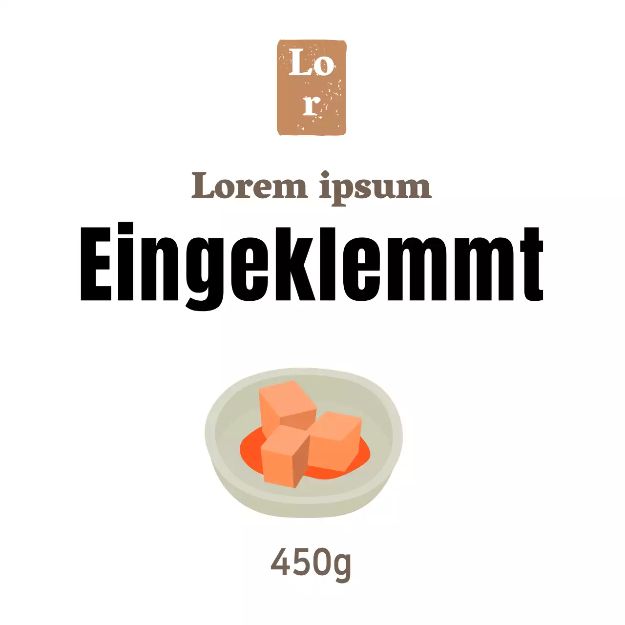 Weißer einfacher Feinkostbeilagen-Aufkleber