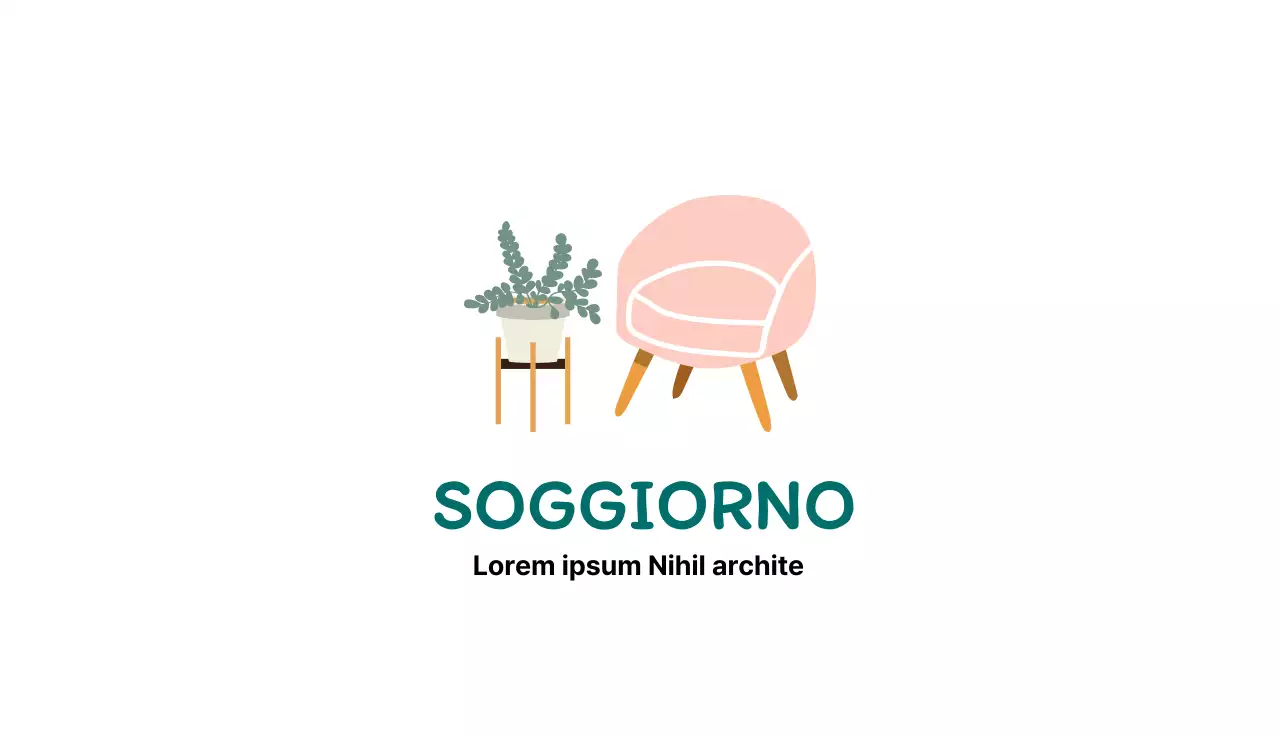 Illustrazione rosa Interni di mobili ordinati