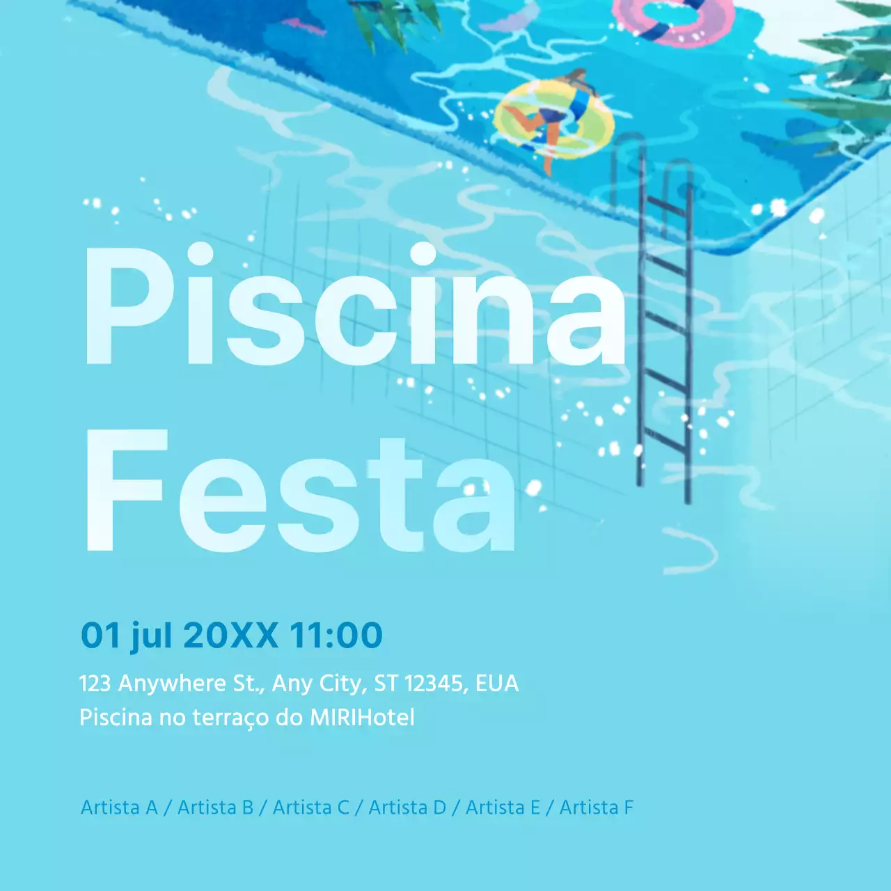 Festas na piscina