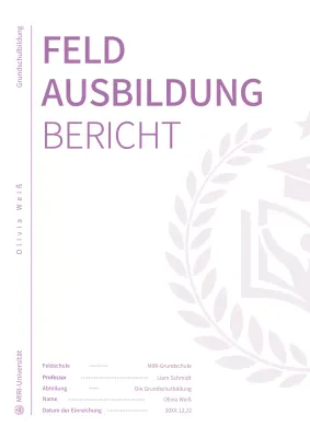 Ein einfacher Konzeptbericht in Lila