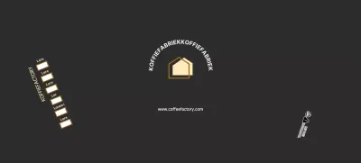 Zwart modern café logo café papieren bekers