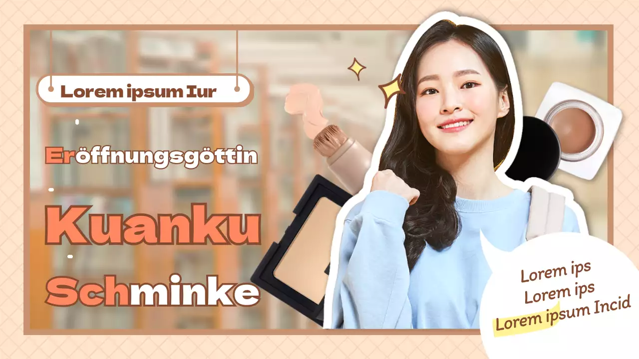 Beige, frisches Make-up YouTube-Miniaturansicht