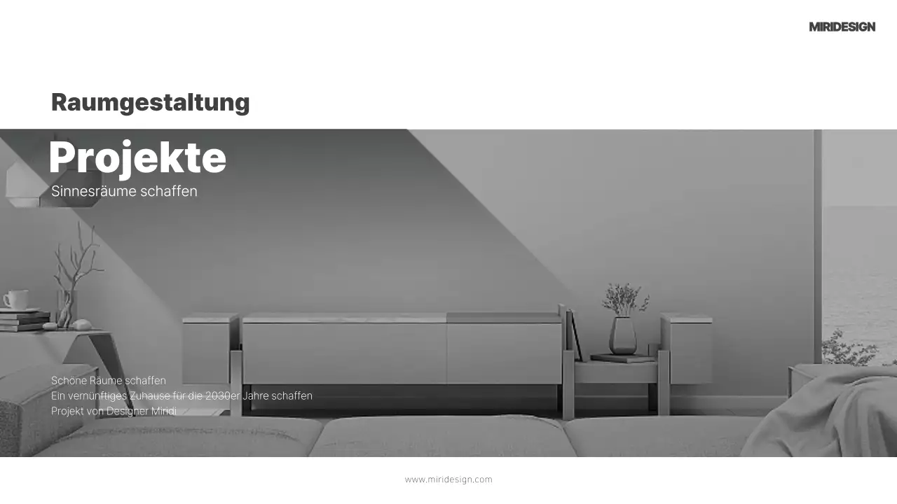 Weißer und grauer Raum Design Vorlage