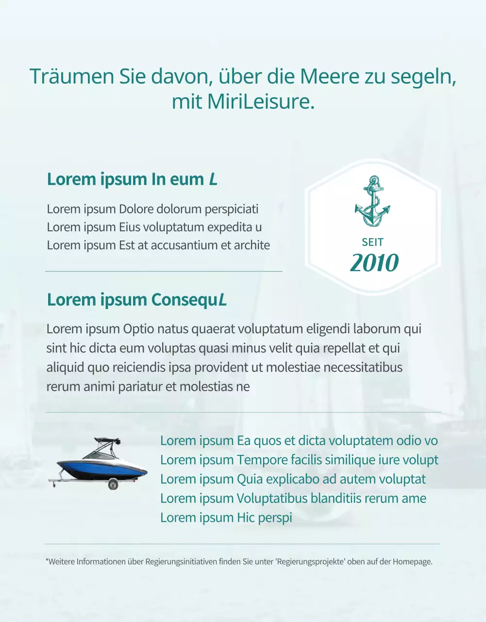 Einfacher hellblauer und grüner Leitfaden für die Buchung des Bootsführerscheins